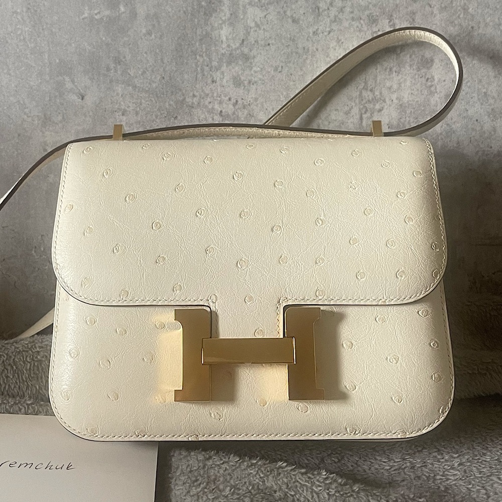Brand New Constance 18 Ostrich Nata